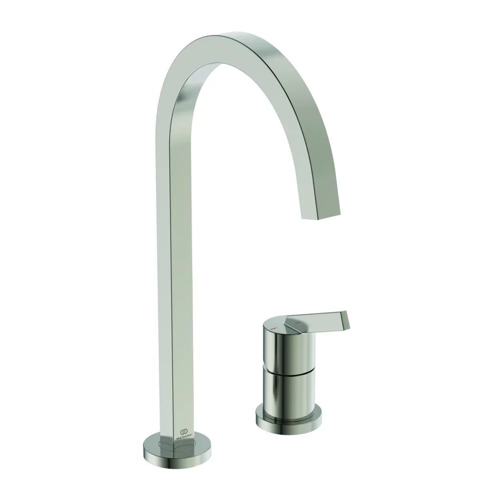 Baterie bucatarie Ideal Standard Gusto Square 217 argintiu Silver Storm 2 elemente