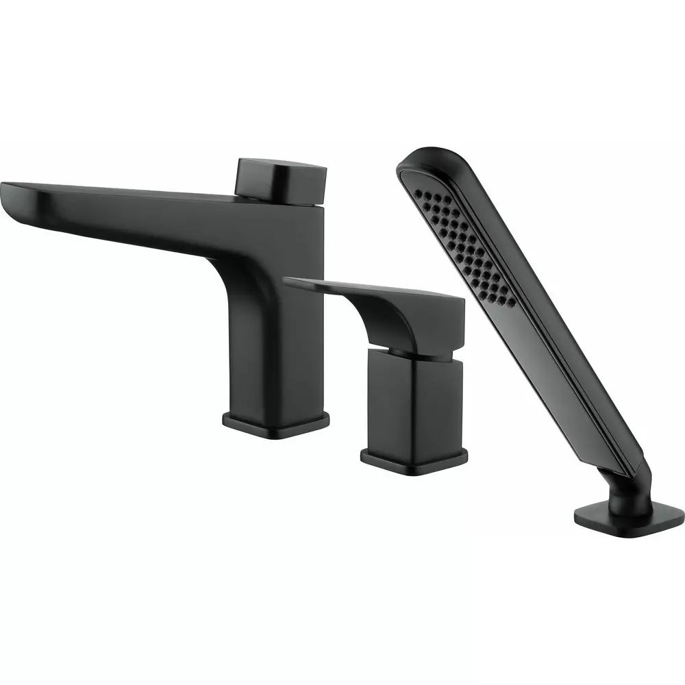 Baterie cada – dus monocomanda Deante Hiacynt negru cu set de dus