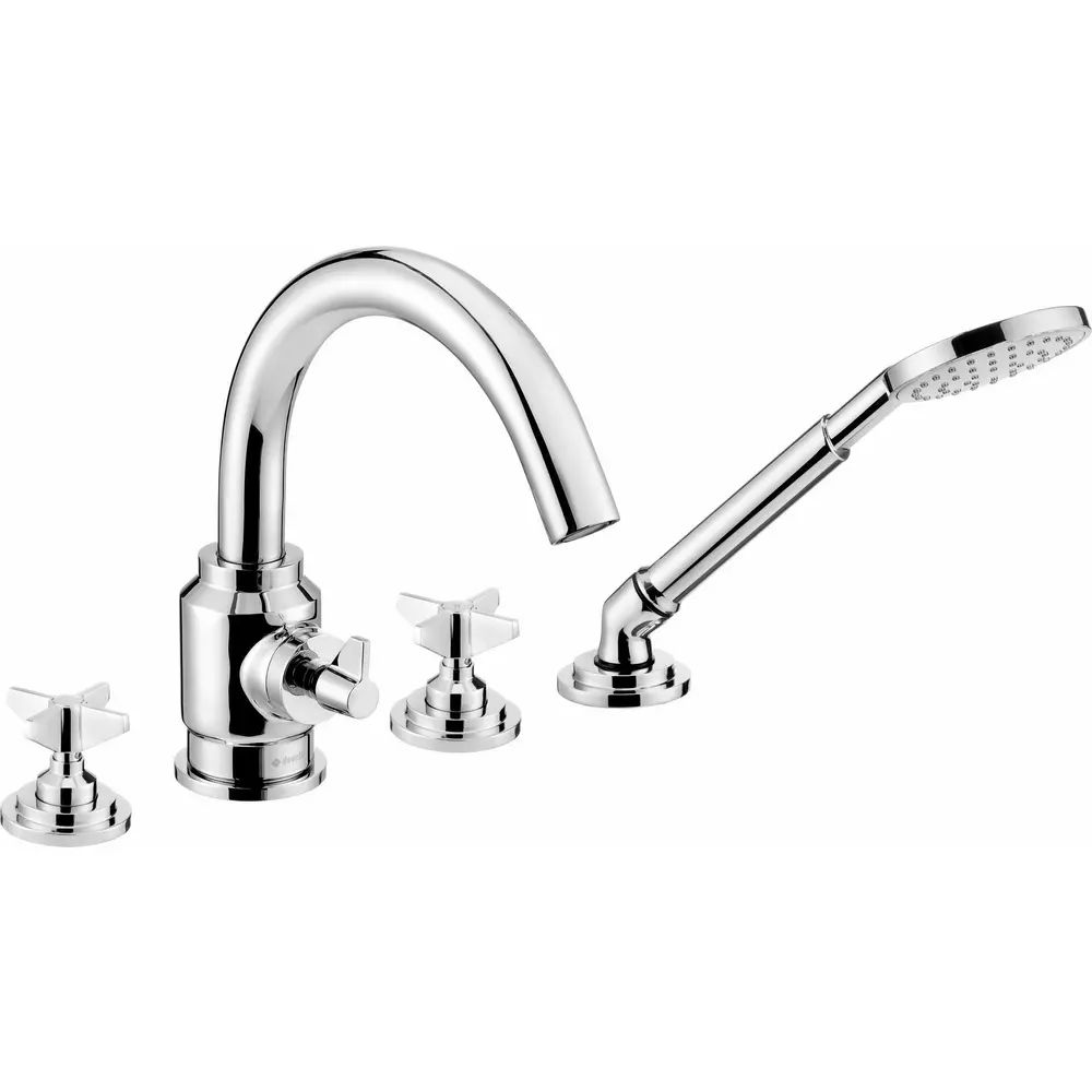 Baterie cada – dus dubla comanda Deante Temisto crom cu set de dus BQT_014D