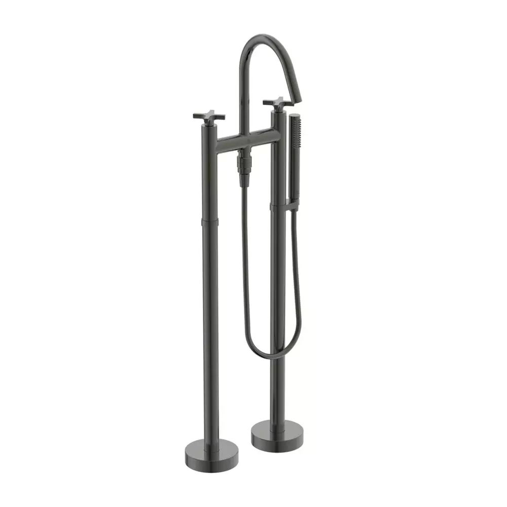 Baterie cada - dus freestanding Ideal Standard Atelier Joy Neo gri Magnetic Grey dubla comanda