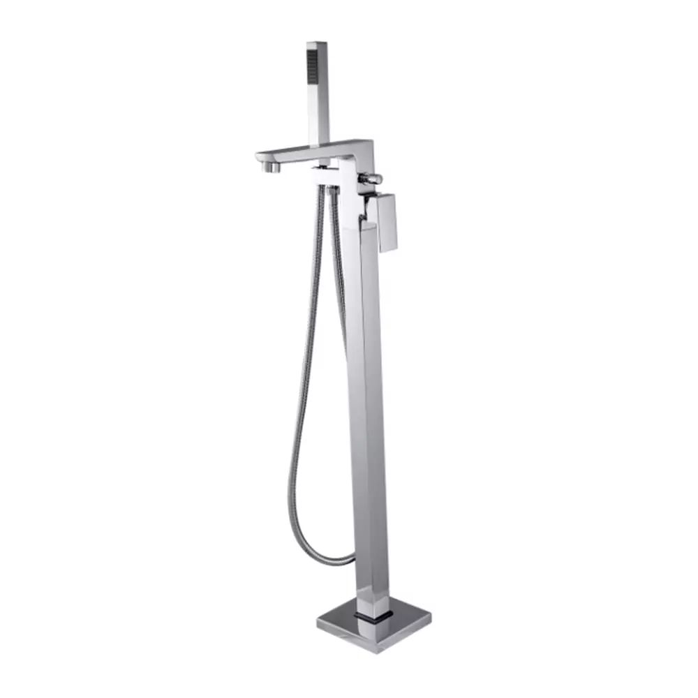 Baterie cada - dus freestanding Invena Paros crom lucios