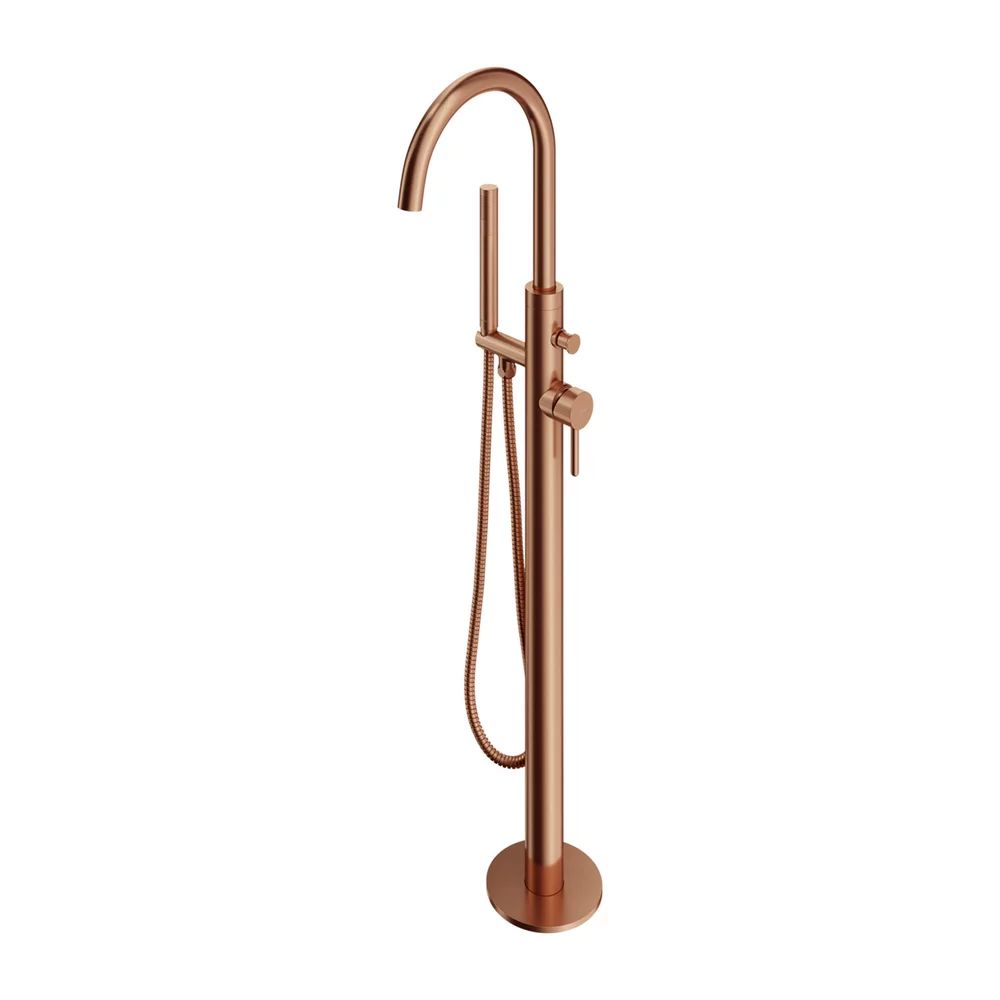 Baterie cada - dus freestanding Omnires Y cupru periat cu set de dus