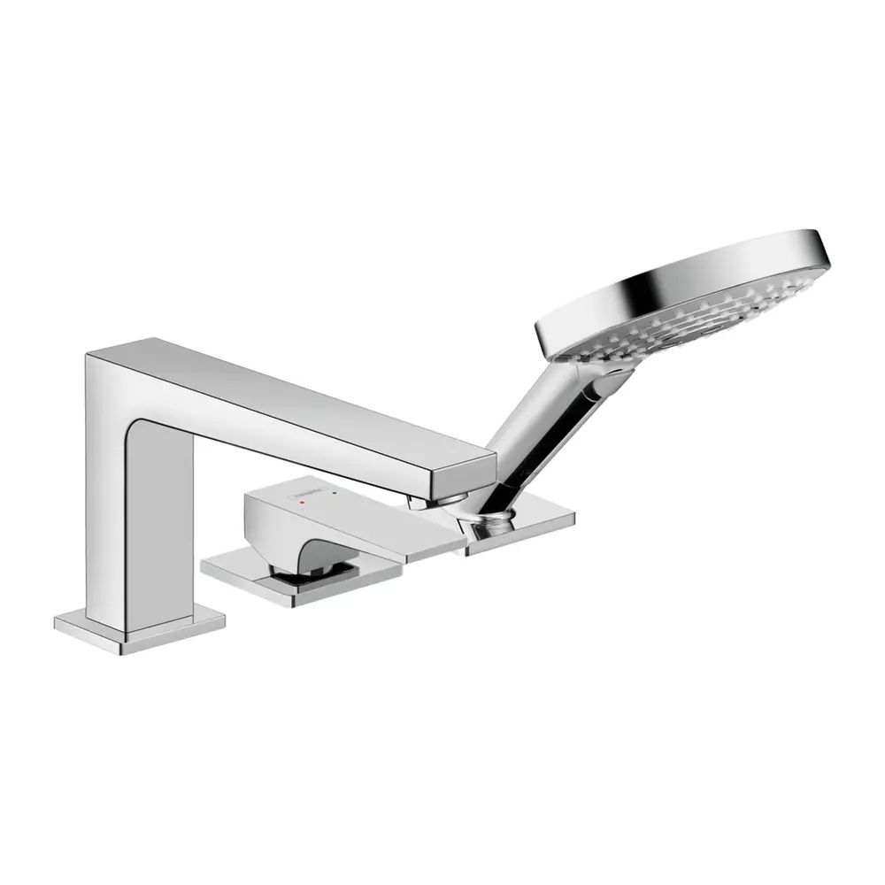 Baterie cada-dus Hansgrohe Metropol crom lucios cu 3 elemente