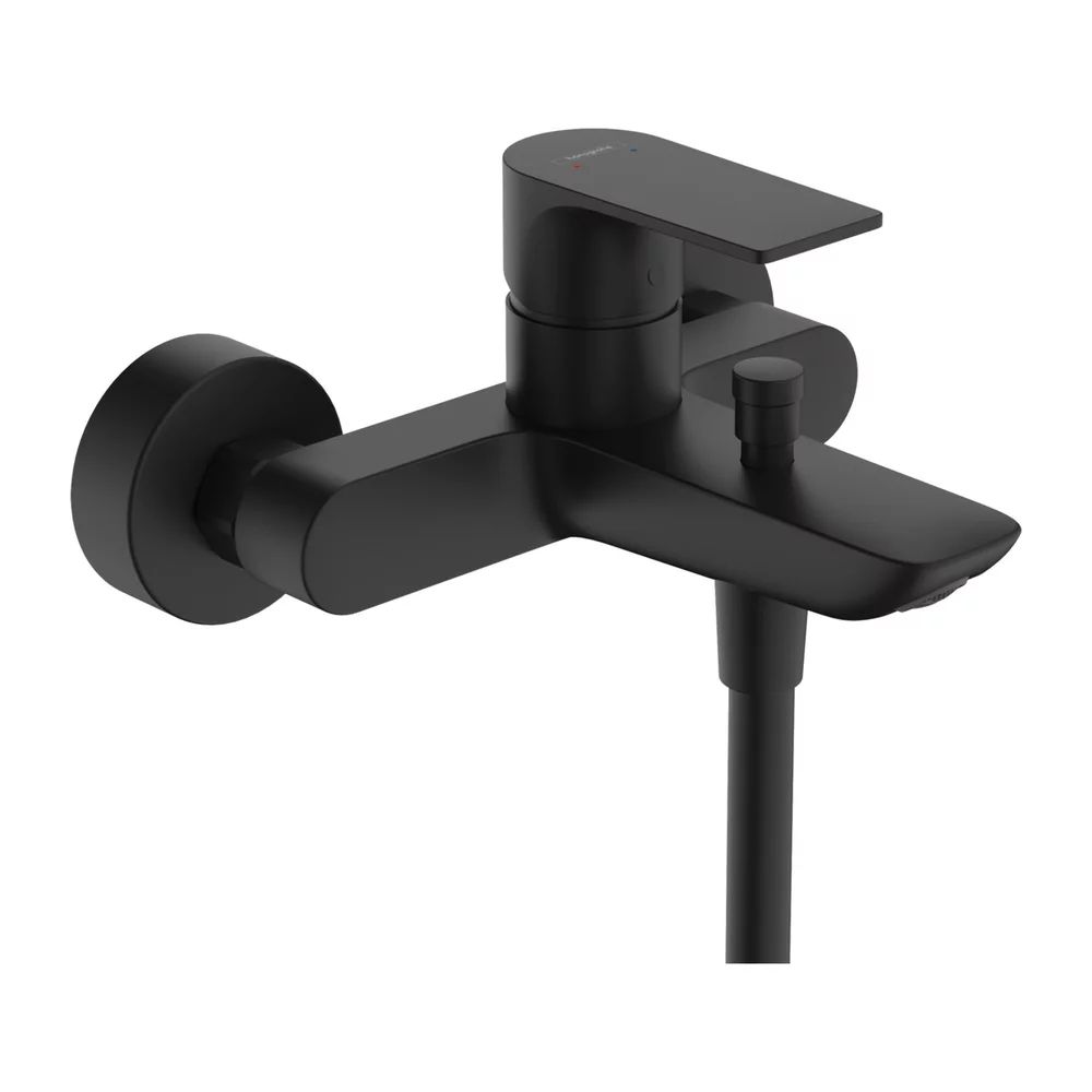 Baterie cada - dus Hansgrohe Rebris E monocomanda negru mat