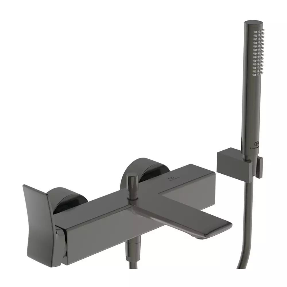 Baterie cada - dus Ideal Standard Atelier Conca gri Magnetic Grey cu set de dus
