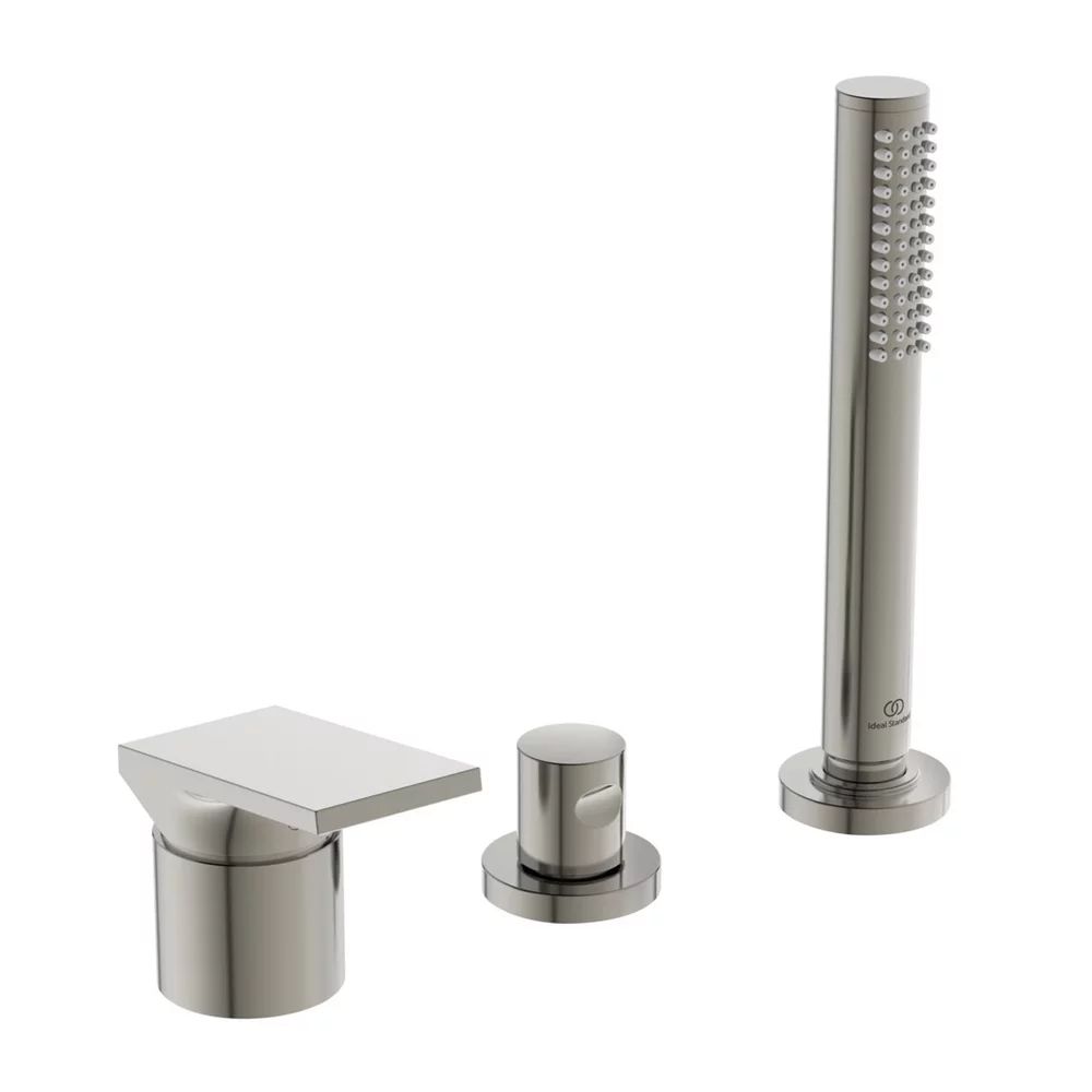 Baterie cada - dus Ideal Standard Atelier Extra argintiu Silver Storm cu 3 elemente