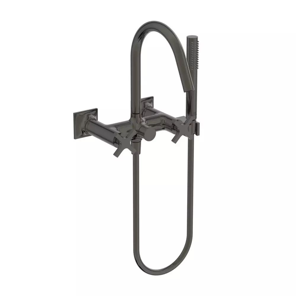 Baterie cada - dus Ideal Standard Atelier Joy Neo dubla comanda gri Magnetic Grey cu set de dus