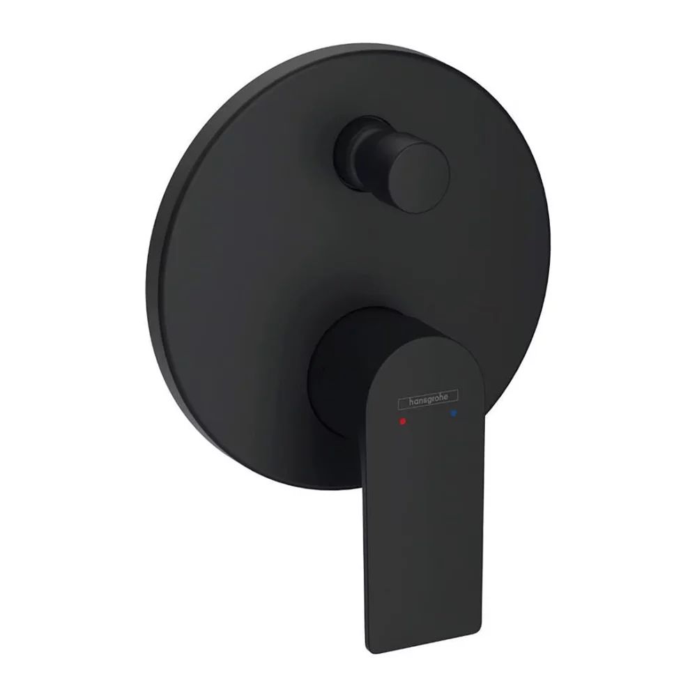 Baterie cada - dus incastrata Hansgrohe Rebris E negru mat