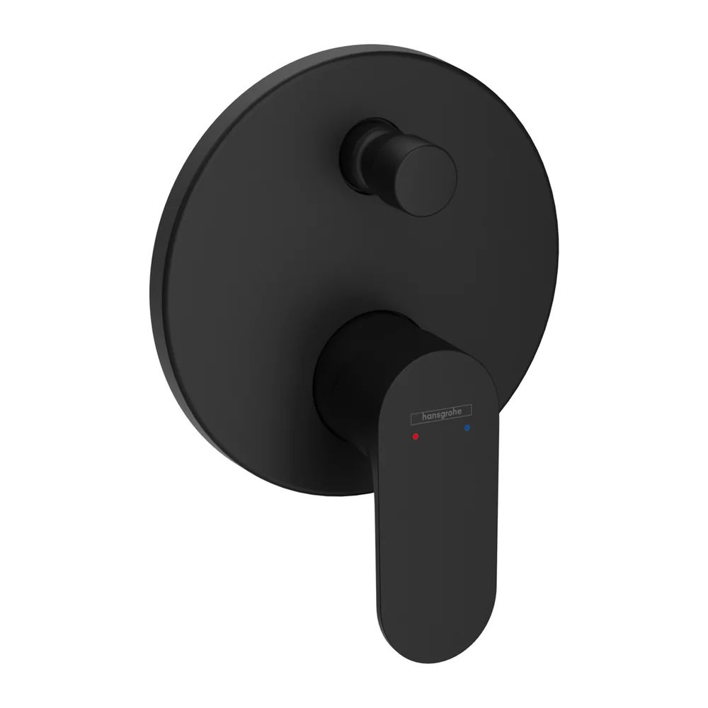 Baterie cada - dus incastrata Hansgrohe Rebris S negru mat