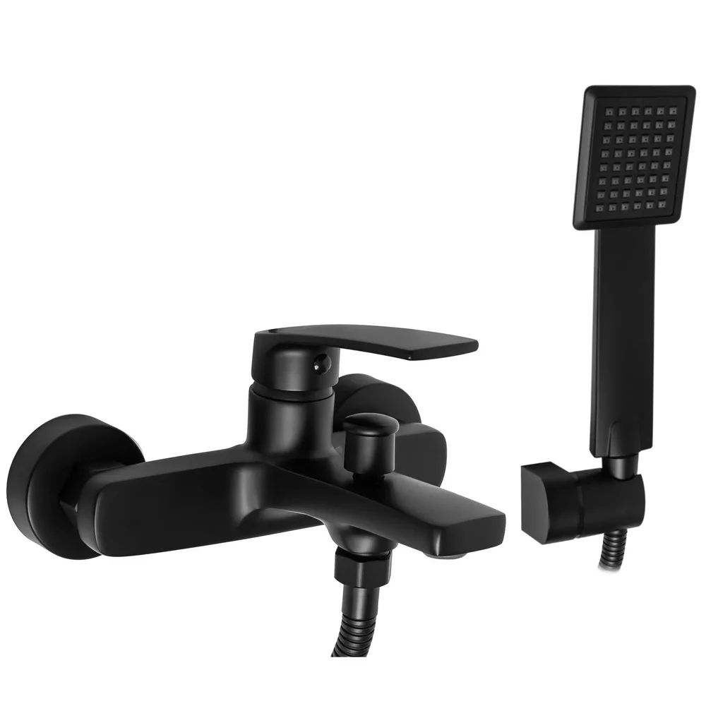 Baterie cada - dus Rea Luppo negru cu set de dus