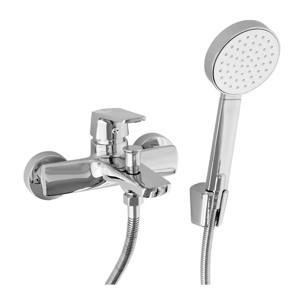 Baterie cada - dus Rea Rusel monocomanda crom cu set de dus