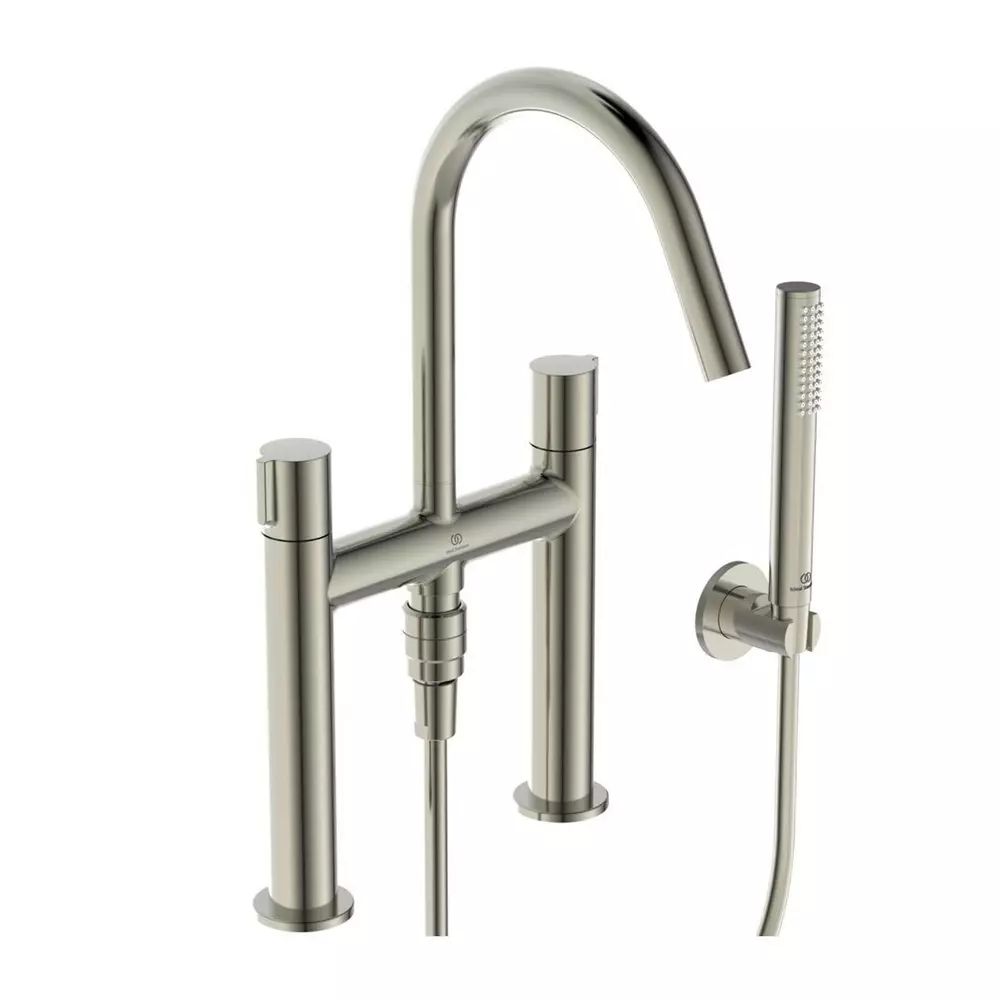 Baterie cada Ideal Standard Atelier Joy argintiu Silver Storm cu set de dus