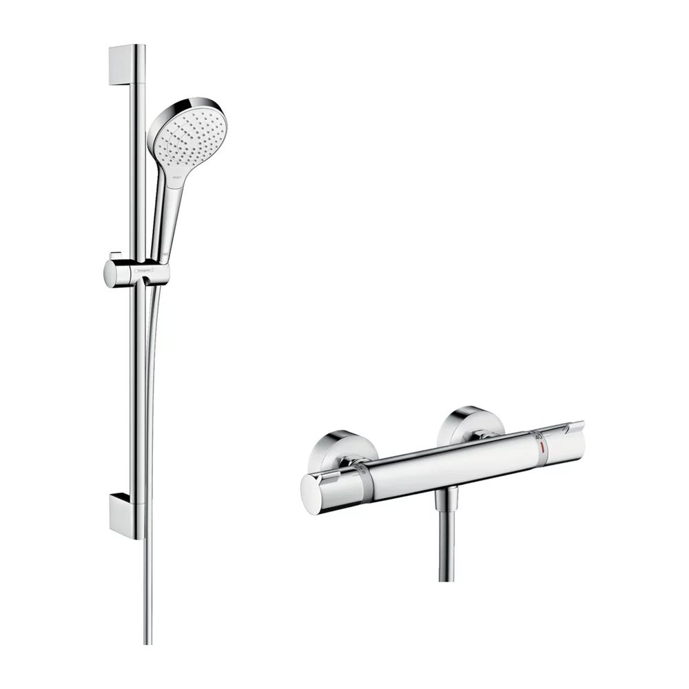 Baterie dus termostatata Hansgrohe Croma Select S crom cu set de dus