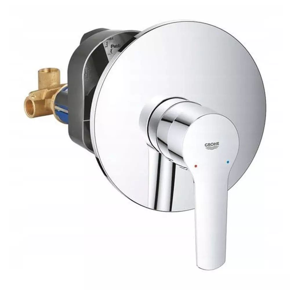Baterie dus incastrata Grohe Start crom lucios cu corp ingropat