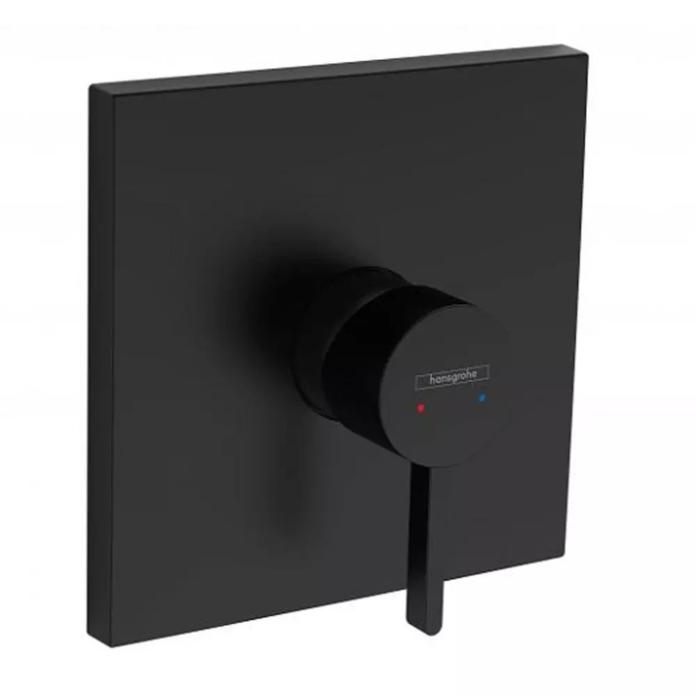 Baterie dus incastrata Hansgrohe Finoris negru mat fara corp incastrat