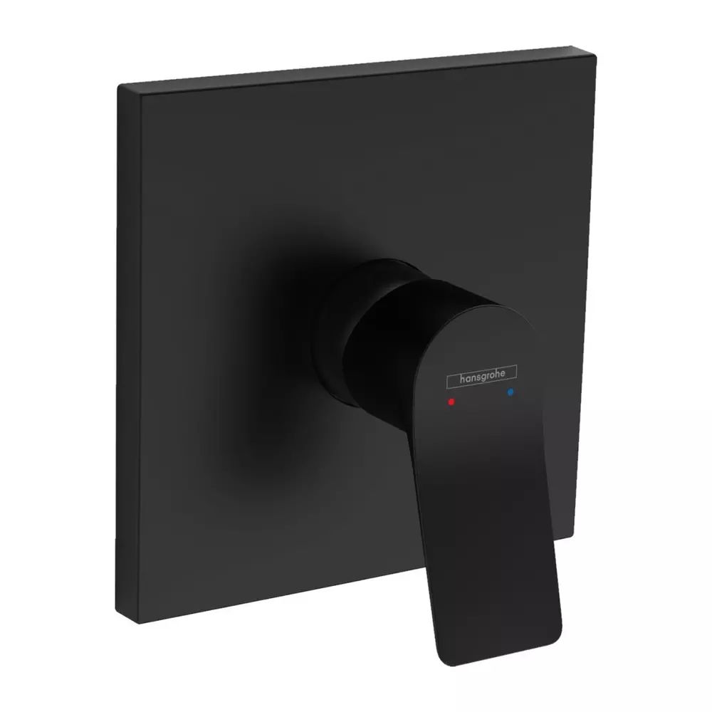 Baterie dus incastrata Hansgrohe Vivenis negru mat fara corp incastrat