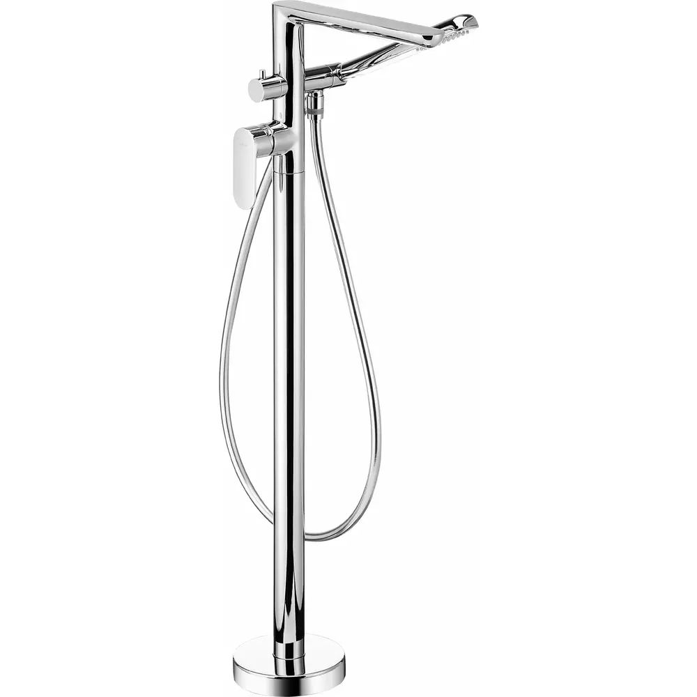 Baterie freestanding monocomanda cada cu set de dus Deante Alpinia crom