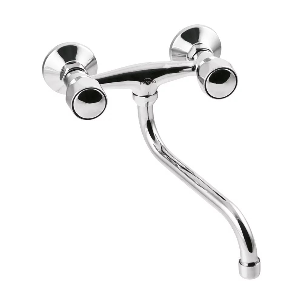 Baterie lavoar dubla comanda Invena Modena pipa 20 cm crom lucios