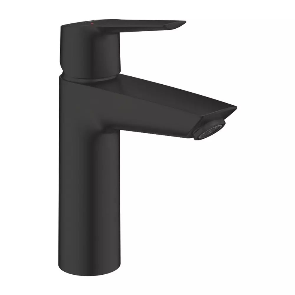 Baterie lavoar Grohe Start negru mat cu ventil Click-Clack