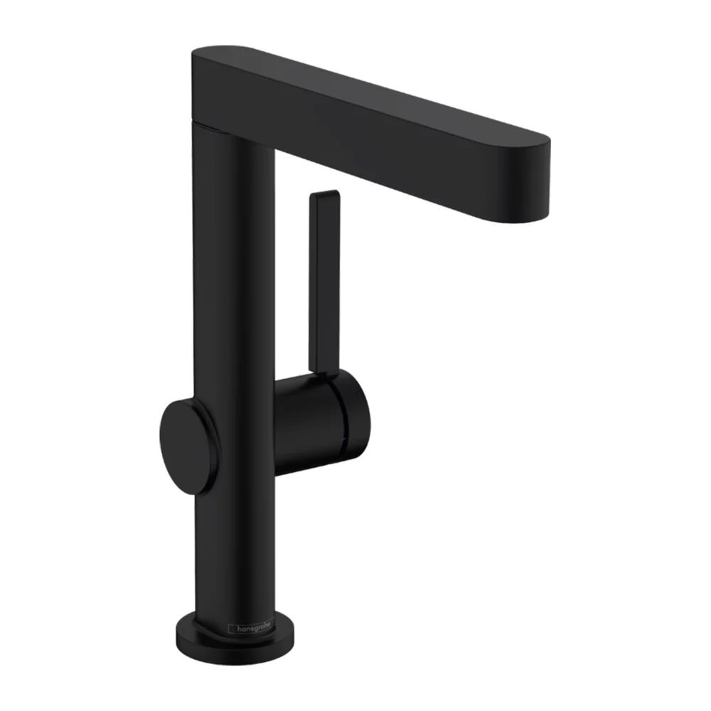 Baterie lavoar Hansgrohe Finoris 230 cu pipa pivotanta si ventil Push-Open negru