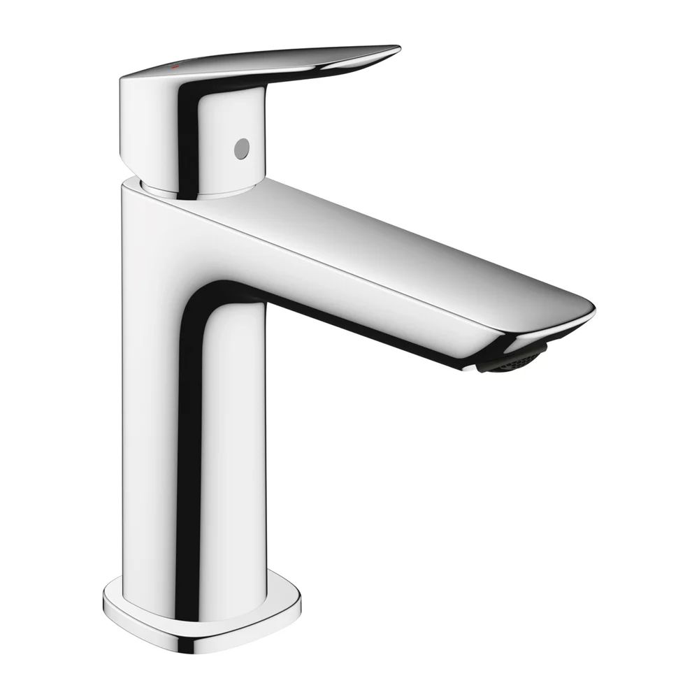 Baterie lavoar Hansgrohe Logis 110 Fine crom cu ventil Push-Open