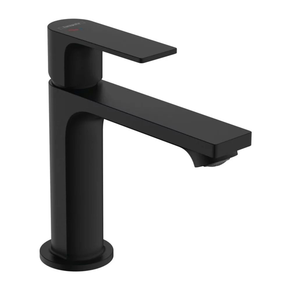 Baterie lavoar Hansgrohe Rebris E negru mat cu ventil Pop-Up