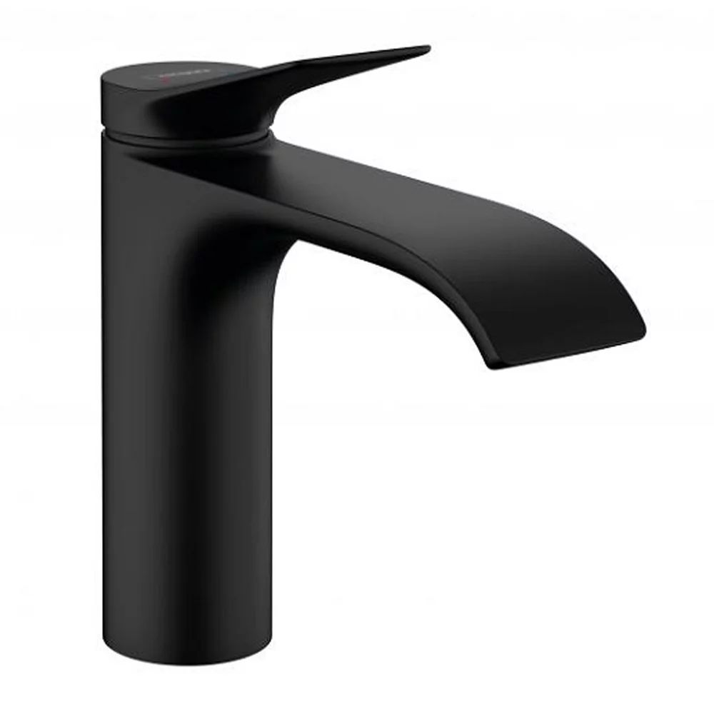 Baterie lavoar Hansgrohe Vivenis 110 negru mat cu ventil Pop-Up