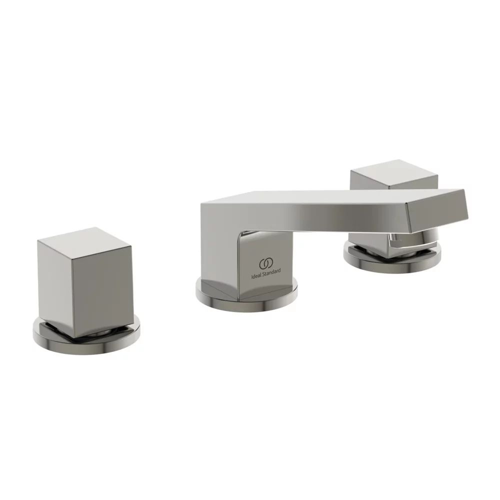 Baterie lavoar Ideal Standard Atelier Extra 3 elemente argintiu Silver Storm cu ventil Pop-Up