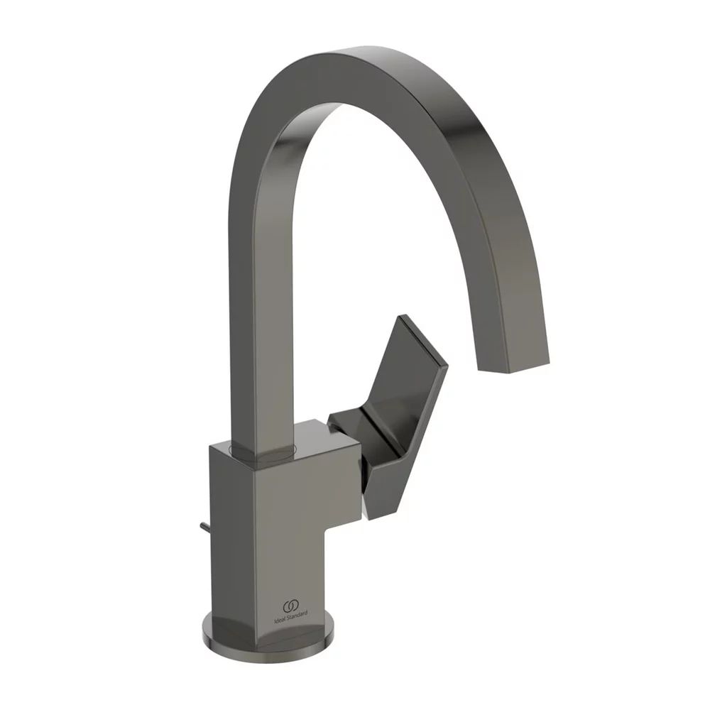 Baterie lavoar Ideal Standard Atelier Extra pipa rotativa gri Magnetic Grey cu ventil Pop-Up