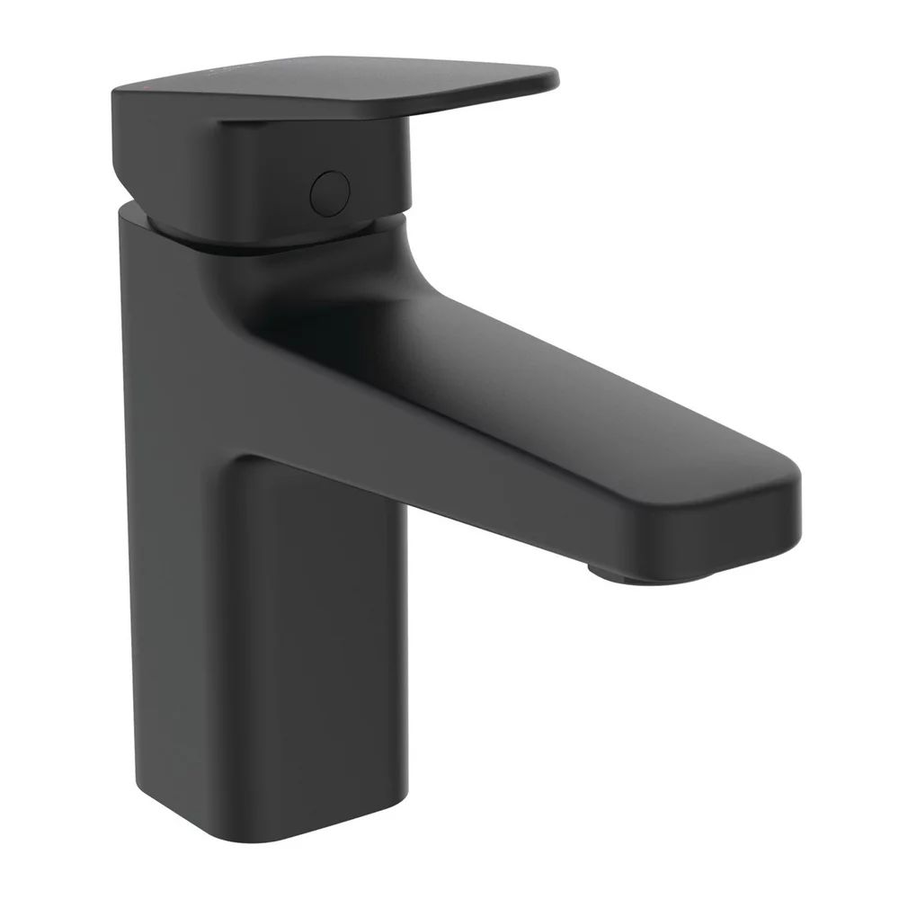 Baterie lavoar Ideal Standard Ceraplan BlueStart negru mat cu ventil Pop-Up metalic