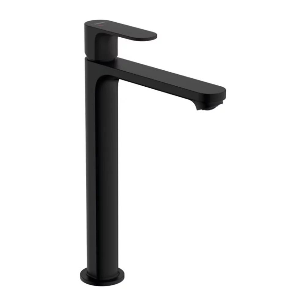 Baterie lavoar inalta Hansgrohe Rebris S 240 negru mat cu ventil Pop-Up