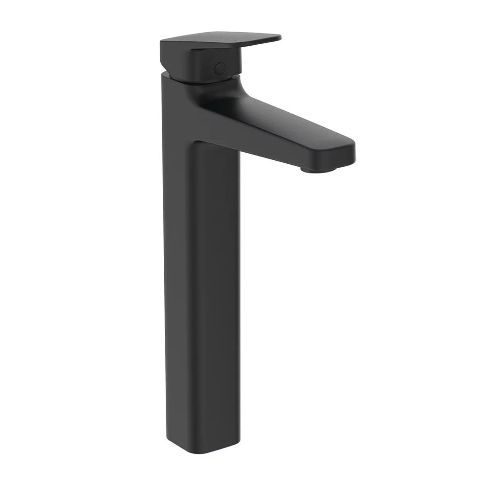Baterie lavoar inalta Ideal Standard Ceraplan 250 negru mat cu ventil Pop-Up metalic