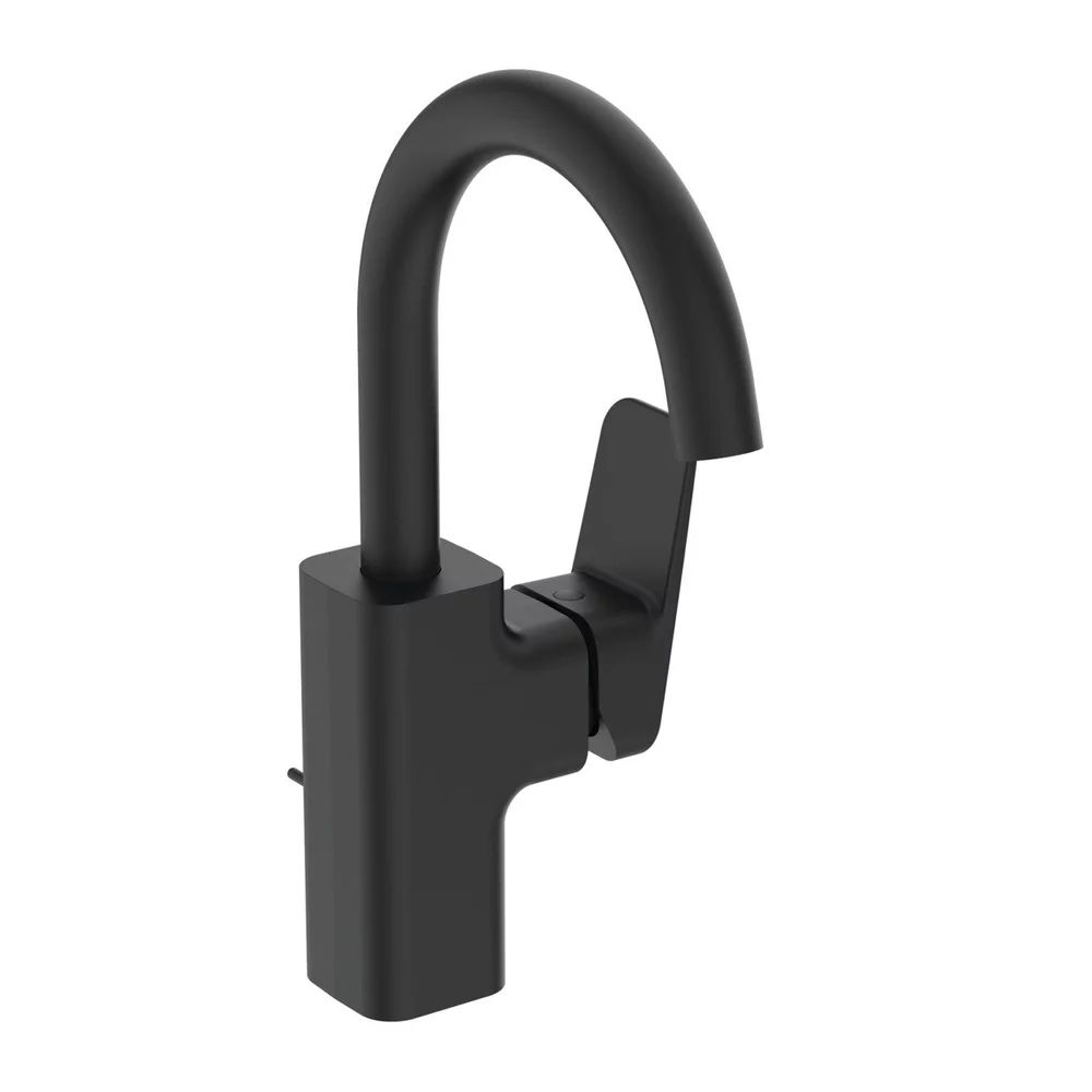 Baterie lavoar inalta Ideal Standard Ceraplan 280 negru mat cu ventil Pop-Up metalic