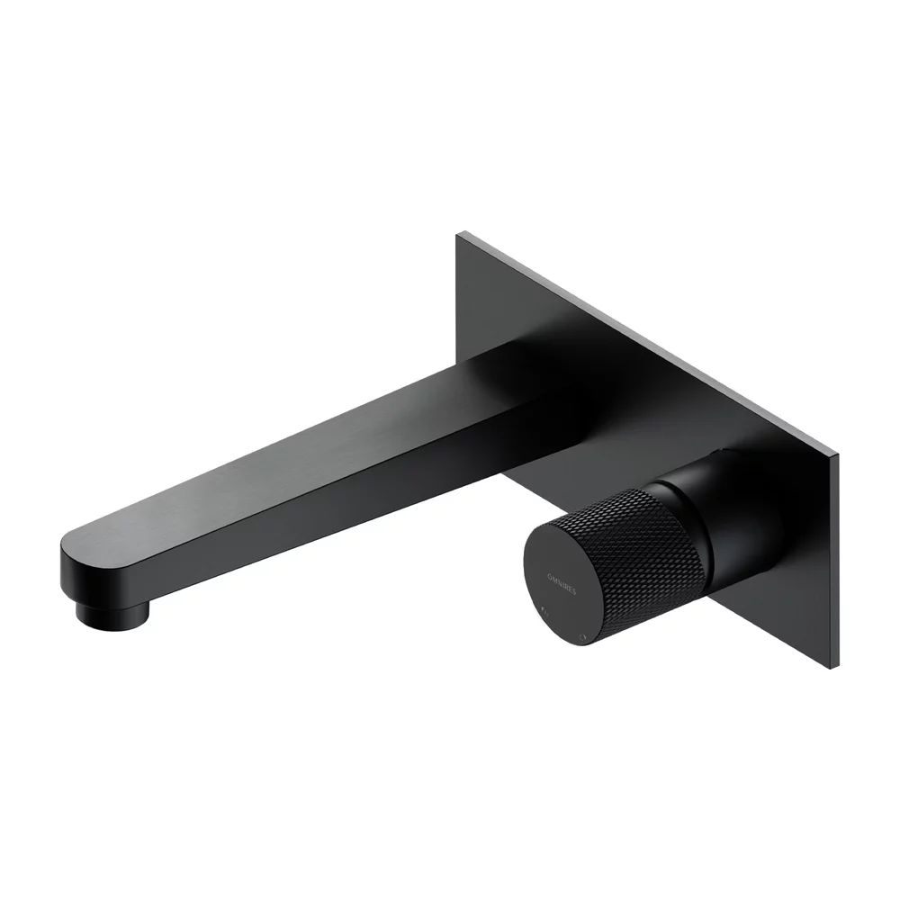 Baterie lavoar incastrata Omnires Contour antracit periat cu corp ingropat