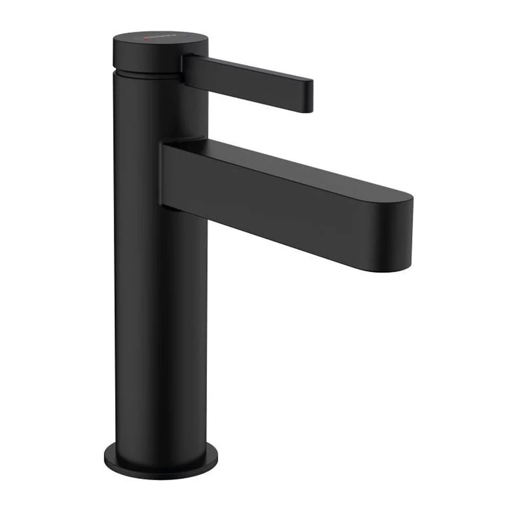 Baterie lavoar monocomanda Hansgrohe Finoris 110 negru cu ventil Pop-Up
