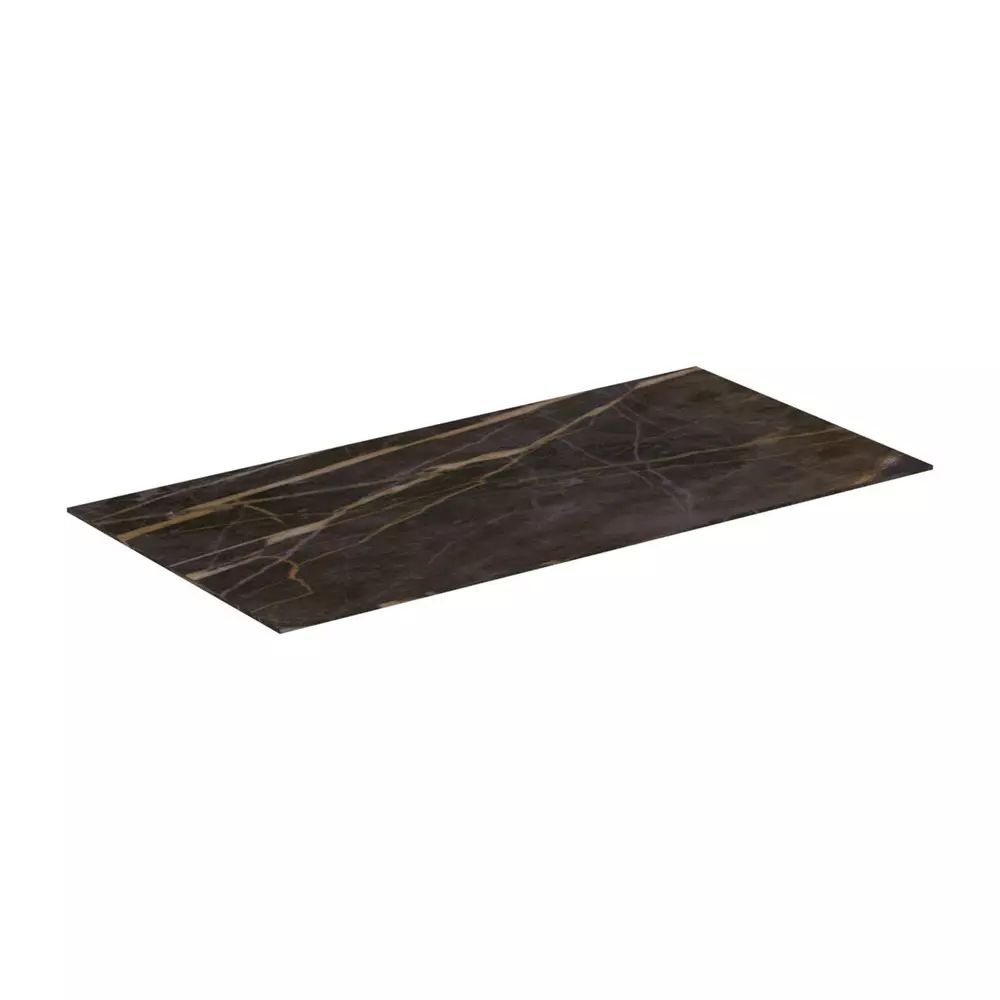 Blat ceramic pentru lavoar Ideal Standard Atelier Conca 100 cm finisaj negru marmura