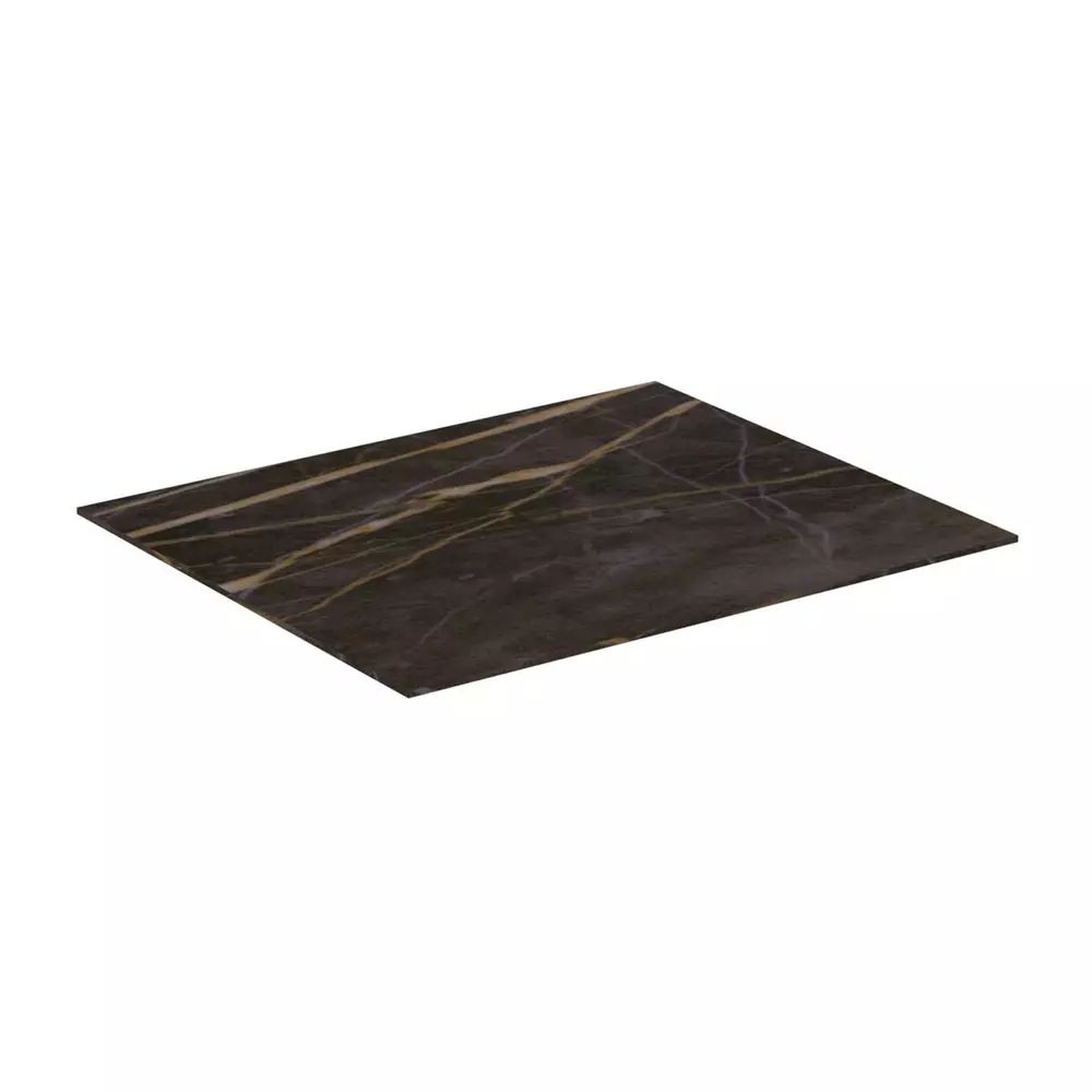 Blat ceramic pentru lavoar Ideal Standard Atelier Conca 60 cm finisaj negru marmura