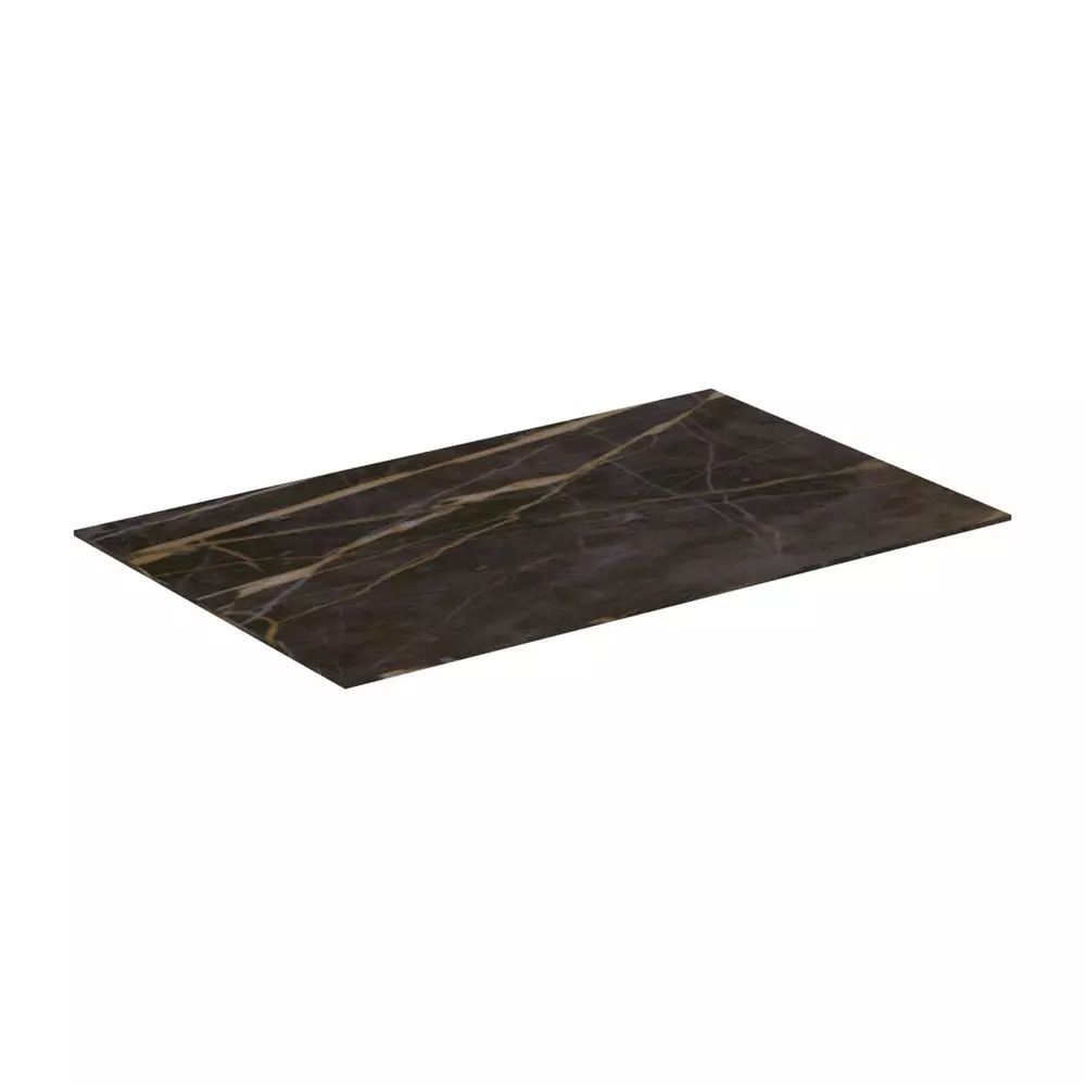 Blat ceramic pentru lavoar Ideal Standard Atelier Conca 80 cm finisaj negru marmura