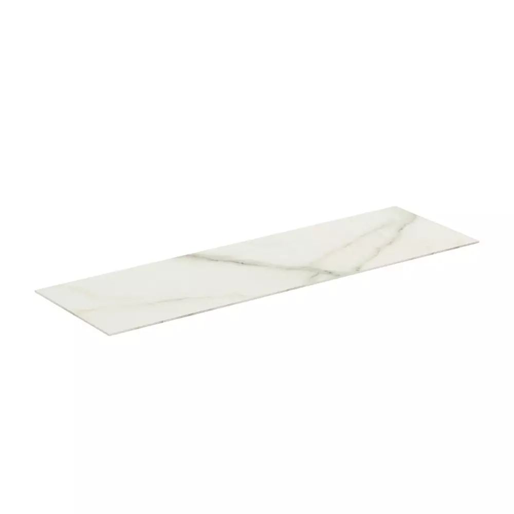 Blat ceramic pentru lavoar Ideal Standard Atelier Conca finisaj alb marmura 120 cm