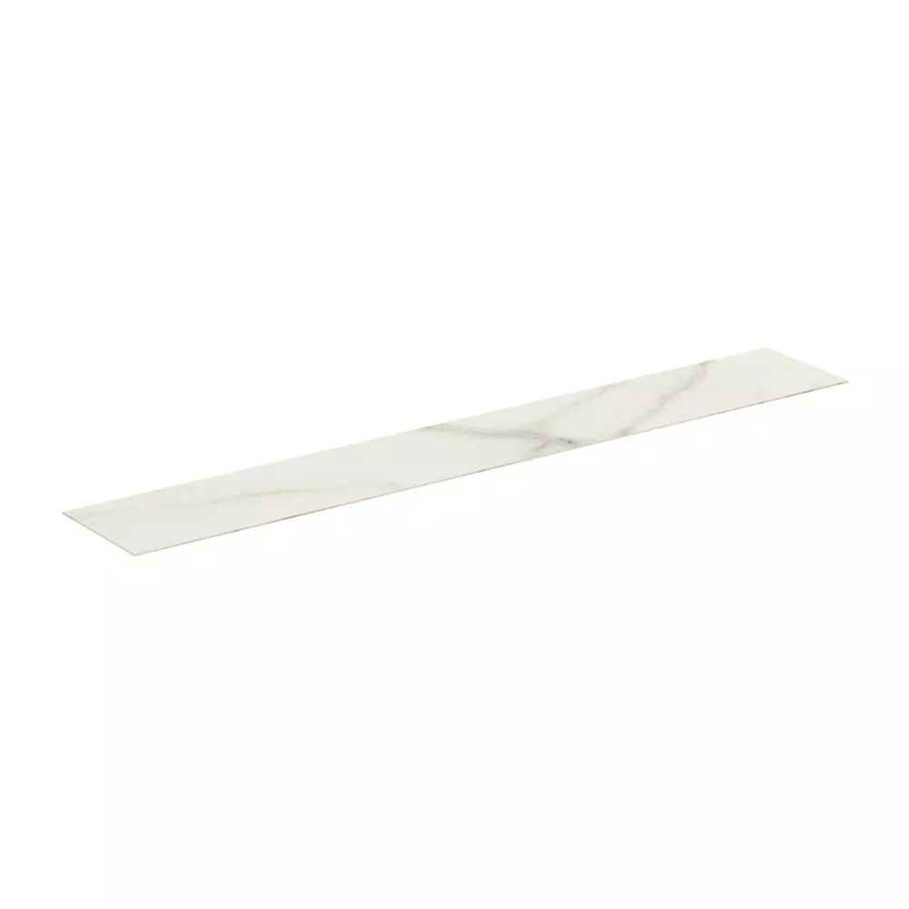 Blat ceramic pentru lavoar Ideal Standard Atelier Conca finisaj alb marmura 240 cm