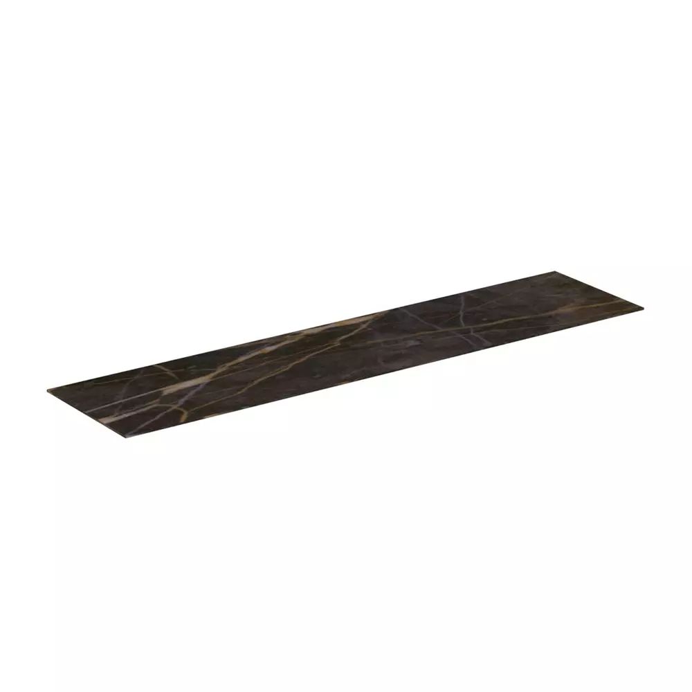 Blat ceramic pentru lavoar Ideal Standard Atelier Conca finisaj negru marmura 160 cm