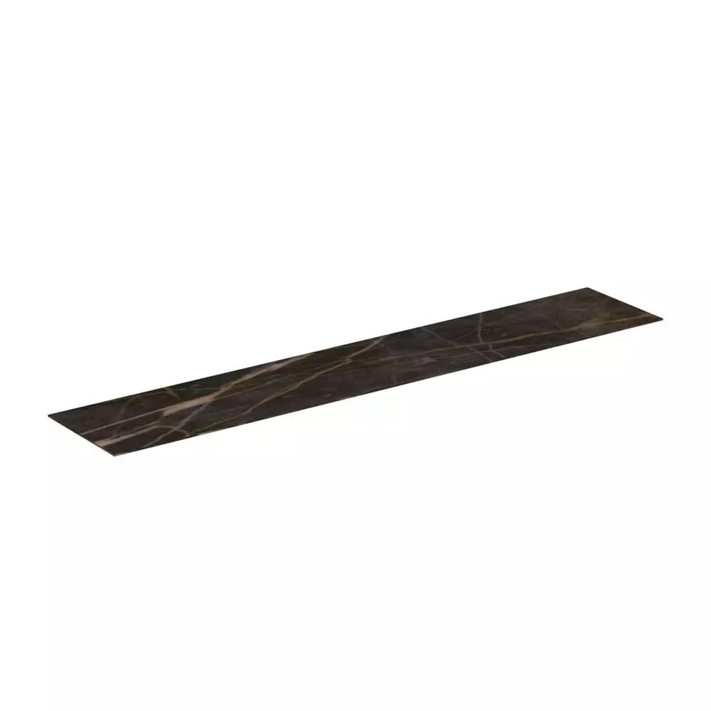Blat ceramic pentru lavoar Ideal Standard Atelier Conca finisaj negru marmura 200 cm