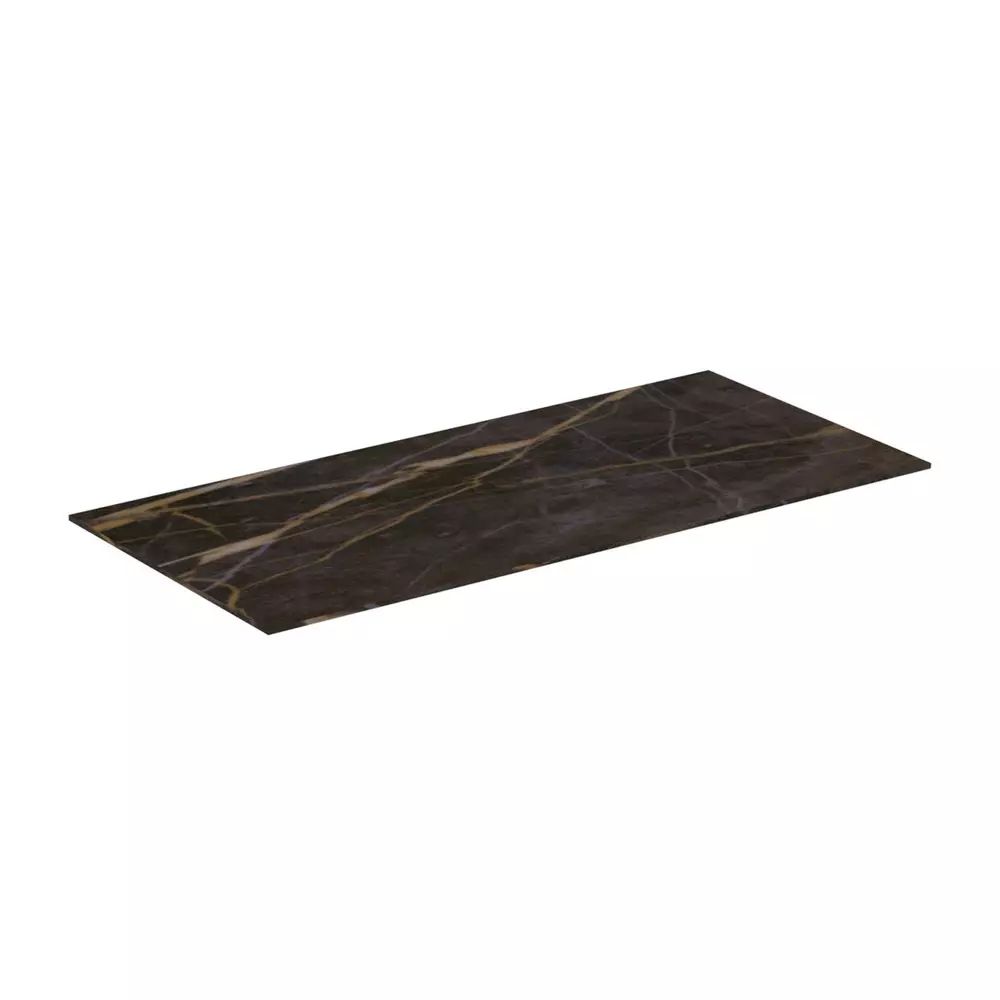 Blat ceramic pentru lavoar Ideal Standard Atelier Conca finisaj negru marmura 80 cm