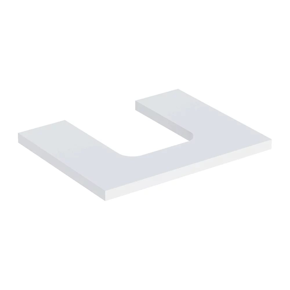 Blat pentru lavoar Geberit One cu decupaj in mijloc 60 cm alb mat