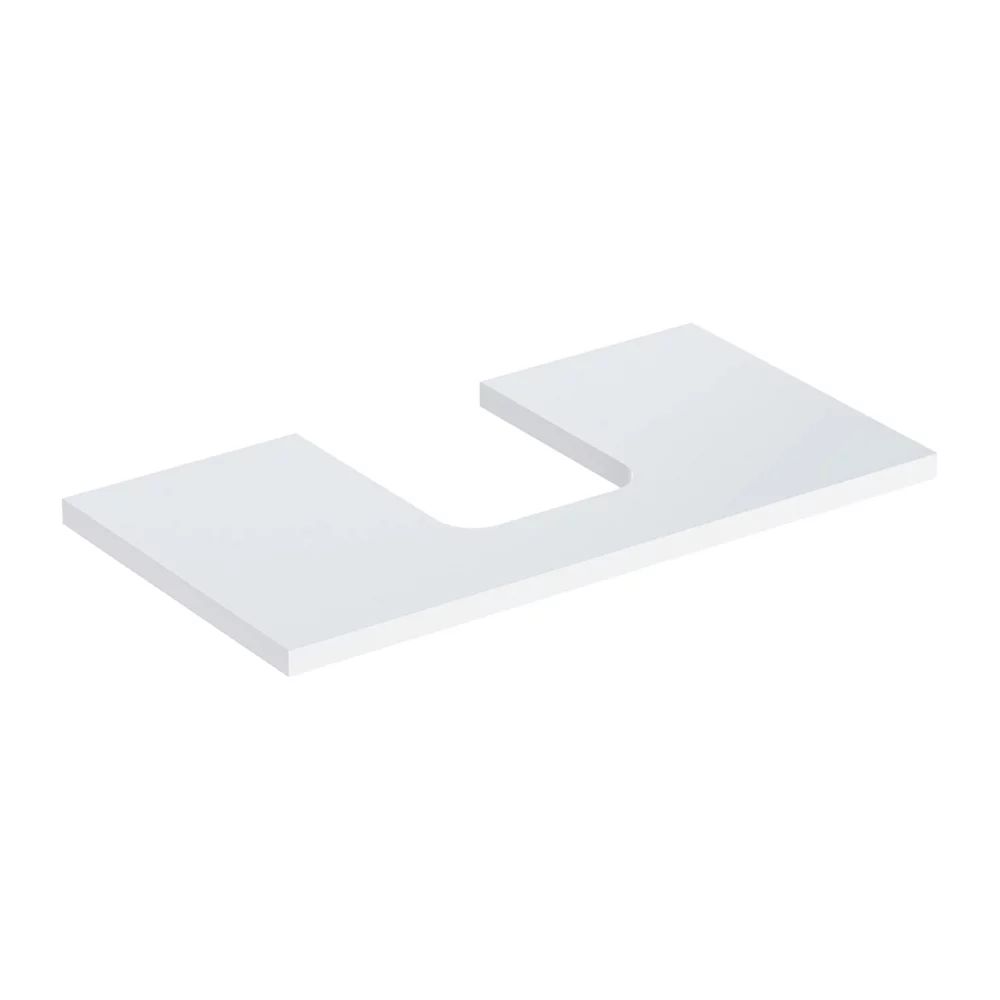 Blat pentru lavoar Geberit One cu decupaj in mijloc 75 cm alb lucios