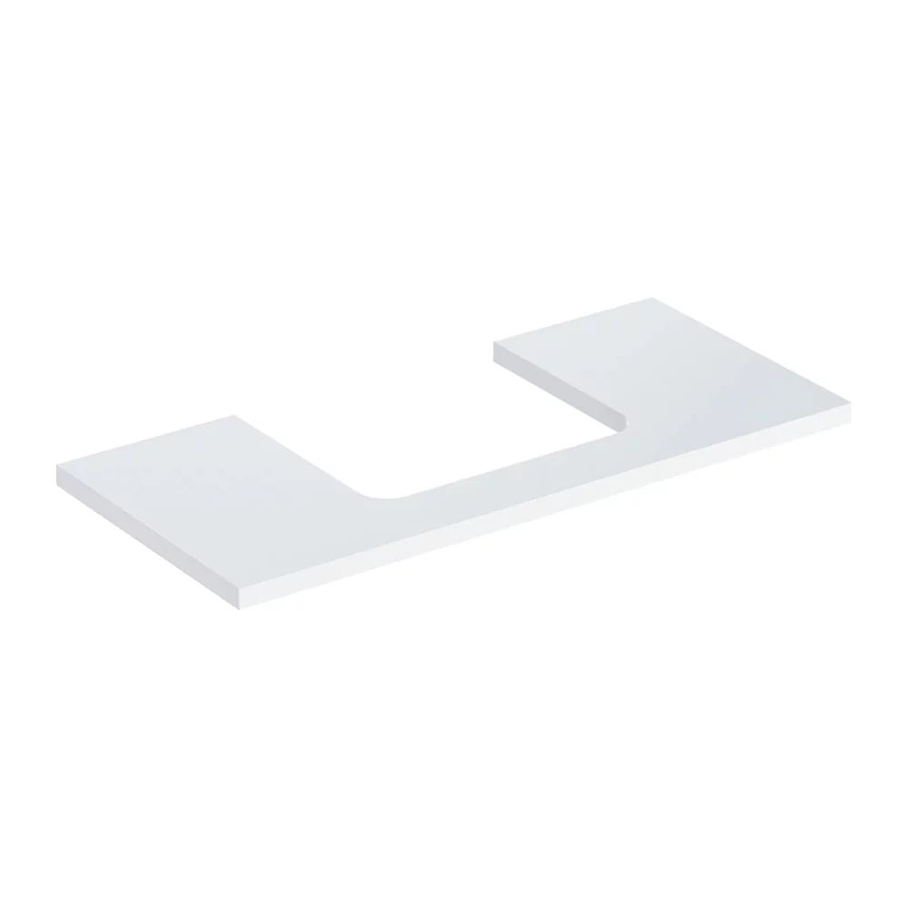 Blat pentru lavoar Geberit One cu decupaj in mijloc alb lucios 105 cm