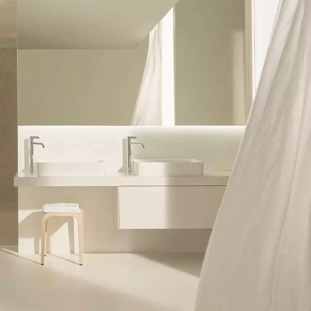 Blat pentru lavoar Ideal Standard Atelier Conca fara decupaj alb mat 200 cm