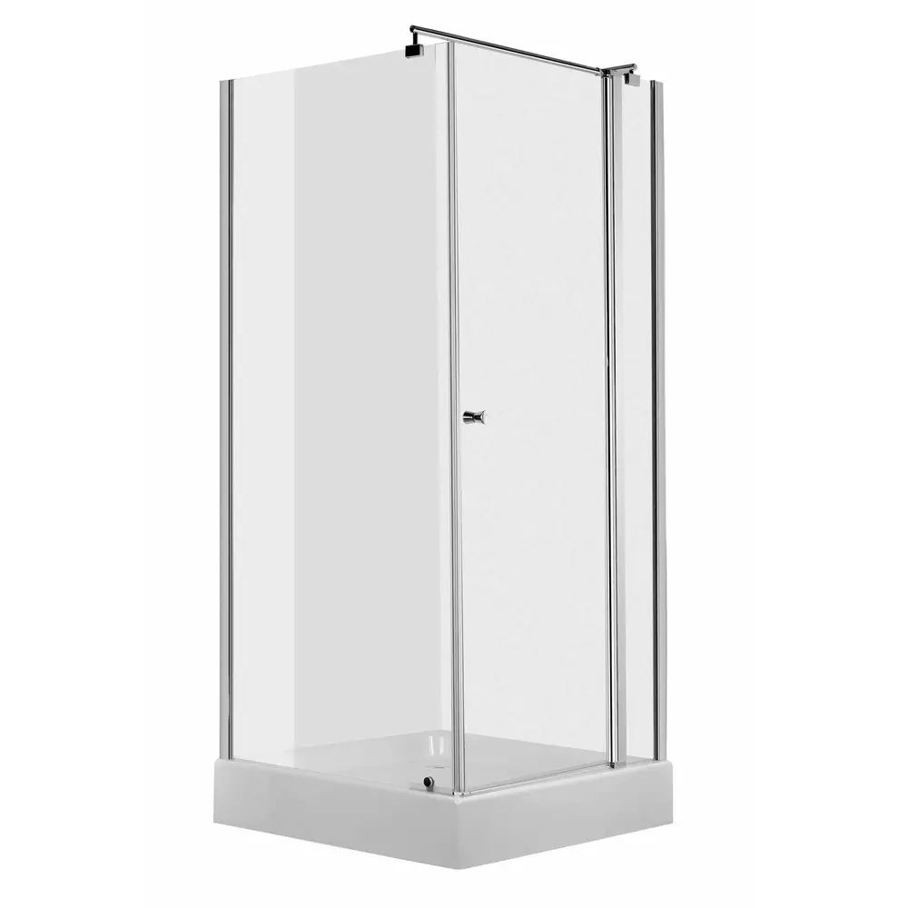 Cabina de dus patrata Deante Cubic cu usa pivotanta 90x90cm finisaj crom