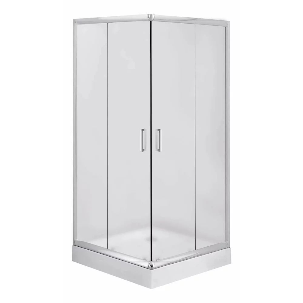 Cabina de dus patrata Deante Funkia cu usi culisante 80x80cm finisaj crom
