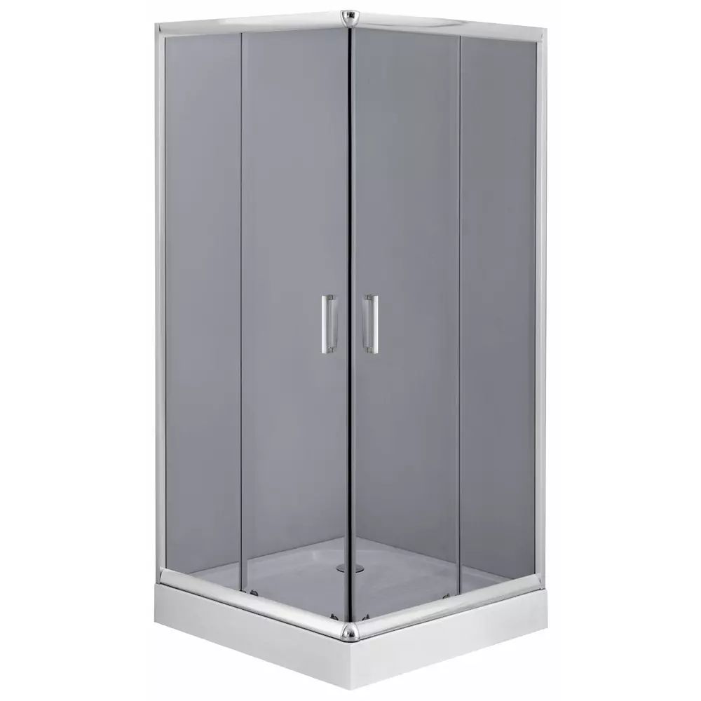 Cabina de dus patrata Deante Funkia cu usi culisante 90x90cm finisaj crom lucios